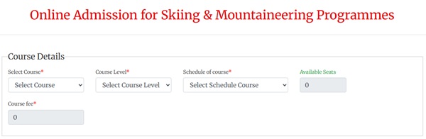 IISM Gulmarg Application Form