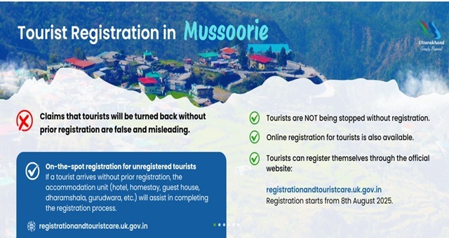 Mussoorie Pre Registration Details