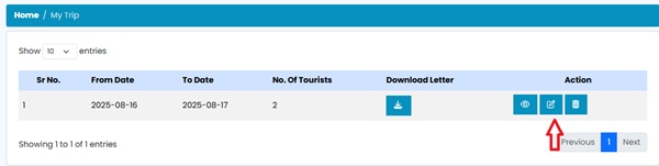 Mussoorie Registration Details Edit