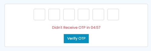 Mussoorie Registration OTP Verify