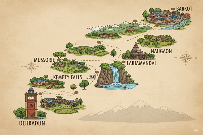 Gulabi Kantha Trek Route Map