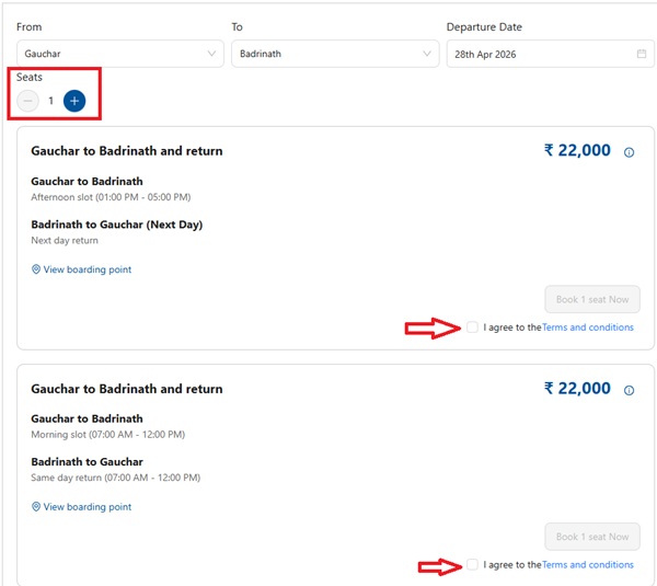 Badrinath heli Ticket service