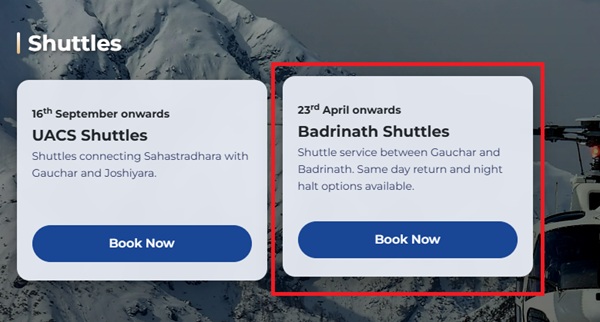 Badrinath Shuttle Service